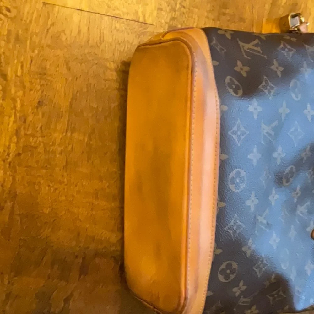 Louis Vuitton Brown Monogram Satchel with Tan Trim
